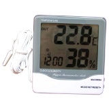 Thermometer Humidity Clock with Probe