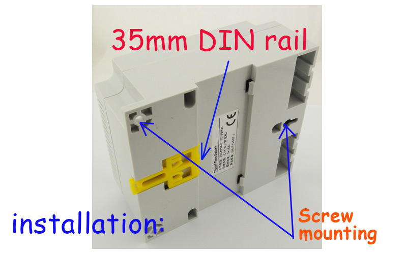 Interrupteur programmable à minuterie triphasé 380V 415V avec  rétro-éclairage-A