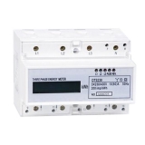 Digital Three Phases DIN rail kWh Meter