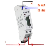 18mm DIN-rail kWh Meter with RS485